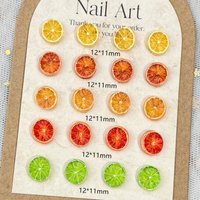 Sliced Fruits Orange Resin Nail Charms Simulated Food Toys Lemon Slices Nail Art Accessories DIY Cream Glue Manicure Decorations