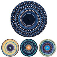 12inch Record Mat Anti-Slip Felt Visual Effect Pad Optical Illusion Record Turntable Slipmat for Dj Music Lovers Turntable Mat