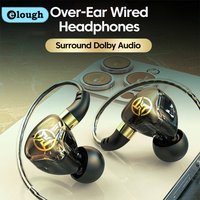 Elough Sports Surround Headphones USB/Type c/3.5mm Wired Headphones HiFi Wired In Ear Headphones For Mobile Phones Computers
