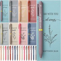 8/16 Pack Inspirational Pens With Cards Christian Scripture-Themed Round Stylus Gift For Colleagues/Staff/Nurses Fashion Edition
