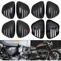 Left & Right Side Panels Fairing Battery Cover ABS Plastic For Triumph Bonneville T100 2017-2023 Black Motorcycle Accessories
