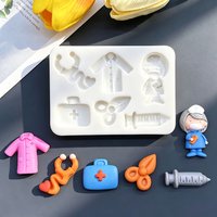 Nurse Uniform Doctor Silicone Sugarcraft Mold Chocolate Cupcake Baking Fondant Cake Decorating Tools