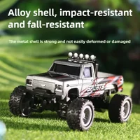 1:64 RC Alloy Model Buggy MIni High-speed Mini RC Car Alloy Pick-Up Truck Cool Lights Shock Absorption Children's Toys