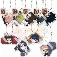 Anime Yuji Itadori Choso Suguru Geto Jujutsu Kaisen Letter Block Acrylic Charm Keychain Key Rings Cartoon Bag Pendant Gifts Toys