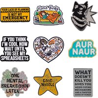 Cute Black Cat Enamel Pin Cartoon Girl Brooch For Coat Funny Office Quotes Brooches Fashion Lapel Badges Jewelry Friends Gift