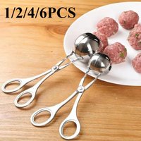 1/6pcs Stainless Steel Meatball Maker Fruit Rice and Vegetable Roll Mould Fried Meatball Rice-meat Dumplings Clamp Kitchen Tools