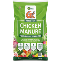 qwVitax 6X Pelleted Chicken Manure 20kg Bage