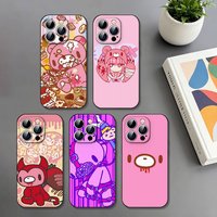 Cartoon G-Gloomy Bear Slim Black Shockproof Phone Case For IPhone 17 16 15 14 13 12 11 X XR XS Max Pro Max Plus Mini