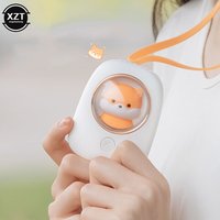 Space Capsule Hanging Neck Fan Cute Summber Cooler Rechargeable Handheld Mute Fan With Night Light Children Gift