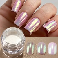 1/2/3pcs Iridescent Aurora Chrome Nail Powder Unicorn Mermaid Pigment Dust Mirror Pearlescent Glitter Nail Art Powder Gel Polish