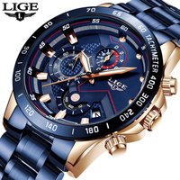 Liege neue mode uhren herren edelstahl top marke luxus sport chronograph quarzuhr herren uhr relogio mascumino