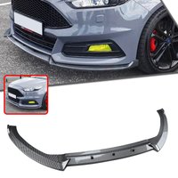 For Ford Focus ST MK3.5 2015-2018 Hatchback 4-Door Front Bumper Spoiler Lip Carbon Fiber Look/Gloss Black Lower Splitter Blade