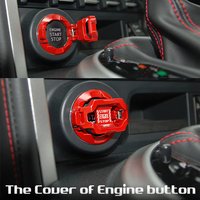 Car Ignition Switch Cover One-touch Start Button Cover New Red Car Engine Start Stop Button Cover Car Interior Decor