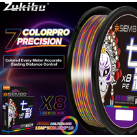 Zukibo 7COLORS X8 PE braided for spinning fishing wire 8 strands Goods for fishing Japanese original fishing line ice pe line