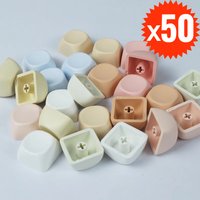 10/50pcs Macaron Color PBT Keycaps 1U XDA Height No Print for Mechanical Keyboards Easy Installation Blank Keycap Mx Switches
