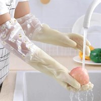 Rubber Gloves Waterproof Housework Cleaning Gloves Kitchen Cleaning Latex Household Dishwashing Laundry Gloves Wear Resistant