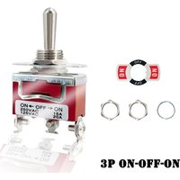 12V 3 Positions Toggle Rocker Switch ON OFF ON 2 Positions ON-ON 250VAC15A 125VAC 20A for Boat Yacht Pilot Automative Instrument
