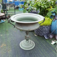Retro Wrought Iron Plant Shelves Personalized Trophy Pot Stand Decorative Bucket Floor Flower Shelf Unique Plant Display