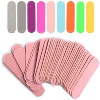 100 pcs Mini Wooden Nail File Disposable Sand Emery Board 6cm Sandpaper Double-Sided Nail Buffer 100/240 Wood Nail Art File Tool