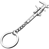1/2/3/4/5PCS Mini Vernier Caliper Metal Ruler Vernier Caliper Ruler Key Chain 0-3cm Keychain Measurement Tool Creative Tools