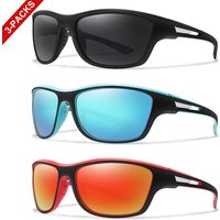 3 Packs Polarized Fishing Sunglasses Outdoor Sports Running Driving Fishing Men Women Festival Party Wear Glasses without Case