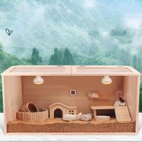 Chick Breeding Box Wood Material Small Animal Coop Compatible Bird Feeder Holder Pigeon Cage for Backyard Birds