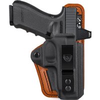 G17 Kabura z wygodną piankową podkładką IWB Kydex Skórzana kabura hybrydowa do Glock 17 22 31 47 Red Dot Optics Wewnętrzne ukryte noszenie