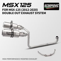 For GROM M3 MSX 125 MSX125 SLIP 2013-2019 motorcycle exhaust muffler contacts the middle tube in the middle tube,