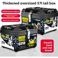 AliExpress NONE Universal Motorcycle Trunk with 57L Capacity - Large Rear Storage Box for Electric Scooter and Bike