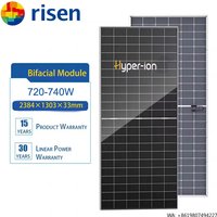 725w 730w 735w N-Type PV Modules Bifacial Photovoltaic Double-glass HJT Solar Panels 750W for Solar Power System