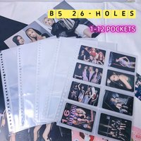 10 Sheets 9/26 Holes B5 Clear Single Photo Album PP Sleeves Photocard Binder Scrapbook Photo Card Coin Storage Collector Book