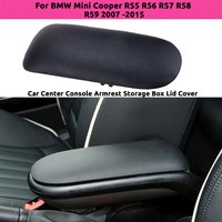 Maßgefertigte Mittelkonsolen-Armlehnen-Aufbewahrungsbox-Abdeckung für BMW Mini Cooper R55 R56 R57 R58 2007-2015 PU-Leder Armlehnenkappe