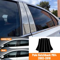 Car Window Pillar Posts Trim B C Column Cover Sticker Decal For Volkswagen Polo MK4 (9N)5-Door Hatchback 2002-2010 2008 2009