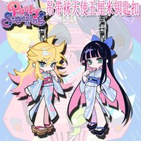 Anime Characters Panty & Stocking with Garterbelt Acrylic Keychain Cute Bag Charm Backpack Pendant Keyring Gifts For Fans