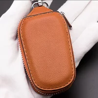 New Brand Large Capacity Multi-function Car Key Holder Case Men's Key Bag PU Leather Universal Keychain Wallet PouchStorage