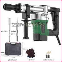 110V/220V Industrial Electric Demolition Hammer Engineering Heavy Load Electric Breaker For Concrete Wall Demolition Slotting