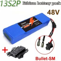 13S2P 48V 100Ah Lithium-Ionen-Akku mit 250W 350W 500W 750W 1000W BMS und einem kostenlosen 48V/54,6V-Ladegerät