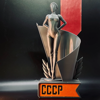 USSR CCCP Soviet Motherland Statue 3D Printed Model Communist Red Star Decor Figurine