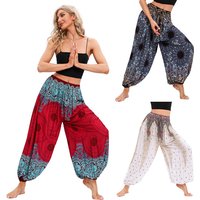 Boho Yoga Pants Women Hippie Harem Printed Dyeing High Waisted Wear Pantalone De Mujer Cintura Alta Calca Feminina Beach