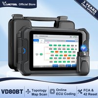 VDIAGTOOL VD80BT Auto-Diagnosegerät Automotive OBD2 Scanner mit Topologiekarte 42+ Reset-Funktionen ECU-Codierung Aktiver Test FCA/CAN FD/DOIP