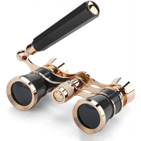 Opera Glasses Binoculars Metal Body With Chain/handle Theater Telescope Women Girls Optical Design Gift Retro Binoculars