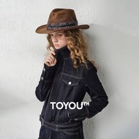 TOYOUTH Women's Denim Jacket 2026 Fall New Short Slim Fit Stand Collar Workwear Vintage
