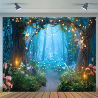 Charming Fairy Fairy Forest Party banner - Versatile polyester background for birthdays, christenings and more