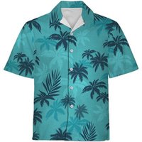 2026 Summer New Hawaii Fashion Vacation Color Printed Casual Collar Short Sleeved Shirt for Men