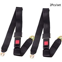 Hot!2Pcs Safety Two Point Adjustable Belt Black Universal Car Vehicle Seat Belt Extension Extender Strap Hot Sale
