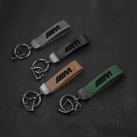 Vintage Leather Car Emblem Keyring Key Chain Decoration for Bmw M Performance G30 G32 Auto Interior Modification Accessories