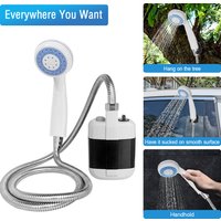 Rechargeable Shower Portable Camping Shower Head Bathing 3.7V Pump 4.9ft for Outdoor Travel Hiking Beach Pet Cleaning Equipment