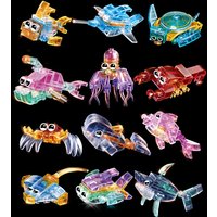New Transparent Mini Building Blocks, Small Particles Compatible Blocks Set, Ocean Sea Animals Shark Creature Toy Gift for Kids