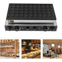 50 Hole Pancake Maker 1700W Commercial Waffle Machine with Dual Temp & Timer Control 122-572℉ for Fast Food/Bakery/Snack Shop High Volume Output