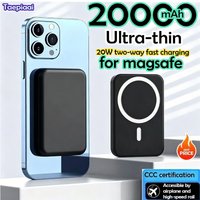 Taepiaai 20000mAh Magnetic PD 20W Fast Charging Power Bank MagSafe Wireless Portable Charger for IPhone Samsung Airplane Safe